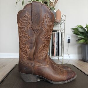 Ariat Brown Leather Cowboy Boots